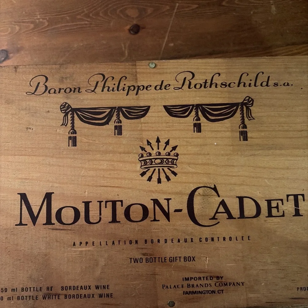 Vintage Baron‎ Philippe De Rothschild Mouton-Cadet Wooden Wine Box